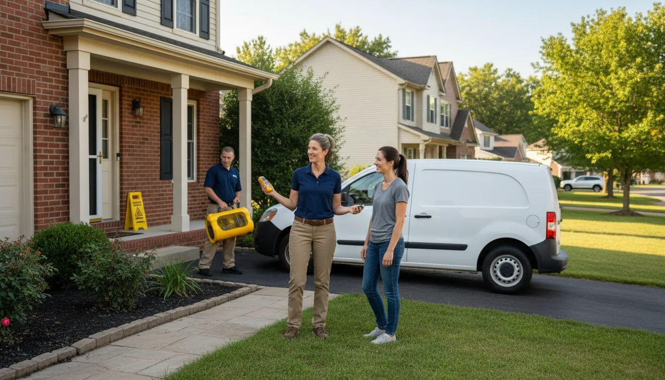 Residential water damage restoration in Ararat, NC